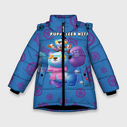 Куртка зимняя для девочки Puppeteer nita, цвет: 3D-черный