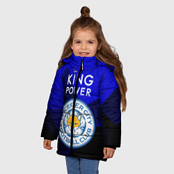 Куртка зимняя для девочки Leicester City, цвет: 3D-красный — фото 2