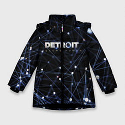 Куртка зимняя для девочки Detroit:Become Human Exclusive, цвет: 3D-черный