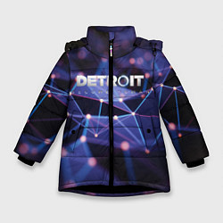 Куртка зимняя для девочки DETROIT:BECOME HUMAN 2019, цвет: 3D-черный