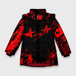 Куртка зимняя для девочки АлисА, цвет: 3D-красный