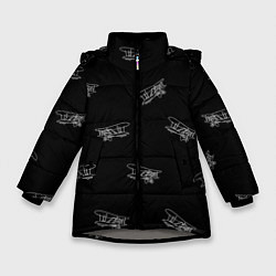Куртка зимняя для девочки Самолеты к бою!, цвет: 3D-светло-серый