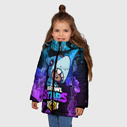 Куртка зимняя для девочки Brawl Stars LEON SHARK, цвет: 3D-черный — фото 2