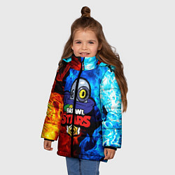 Куртка зимняя для девочки Brawl Stars Ricochet, цвет: 3D-черный — фото 2