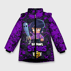 Куртка зимняя для девочки BRAWL STARS BIBI, цвет: 3D-черный