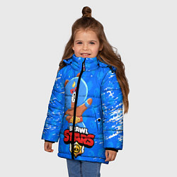 Куртка зимняя для девочки BRAWL STARS EL BROWN, цвет: 3D-светло-серый — фото 2