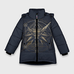 Куртка зимняя для девочки Ведьмак 3: Дикая Охота, цвет: 3D-черный
