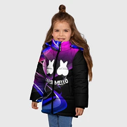 Куртка зимняя для девочки МАРШМЕЛЛОУ, цвет: 3D-черный — фото 2