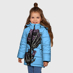 Куртка зимняя для девочки Brutal Skull, цвет: 3D-черный — фото 2