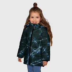 Куртка зимняя для девочки Нейросети, цвет: 3D-черный — фото 2
