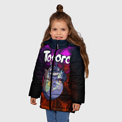 Куртка зимняя для девочки Totoro, цвет: 3D-черный — фото 2