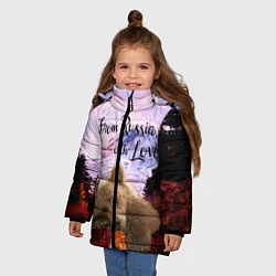 Куртка зимняя для девочки Из России с любовью, цвет: 3D-черный — фото 2