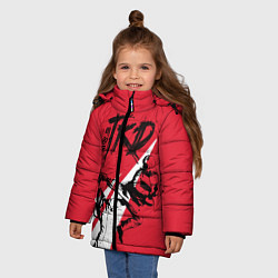 Куртка зимняя для девочки Taekwondo, цвет: 3D-черный — фото 2