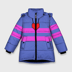 Куртка зимняя для девочки UNDERTALE FRISK ФРИСК, цвет: 3D-черный