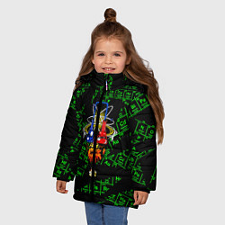 Куртка зимняя для девочки Химия х Менделеев, цвет: 3D-светло-серый — фото 2