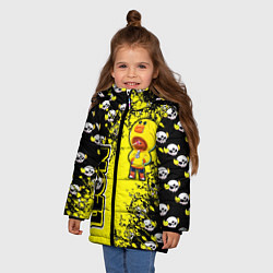 Куртка зимняя для девочки Brawl Stars леон, цвет: 3D-черный — фото 2