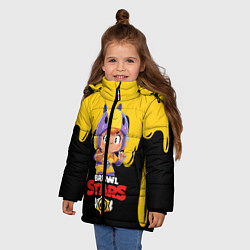 Куртка зимняя для девочки BRAWL STARS BEA, цвет: 3D-черный — фото 2