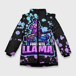 Куртка зимняя для девочки Fortnite LLAMA, цвет: 3D-черный