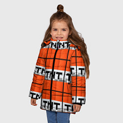 Куртка зимняя для девочки Minecraft-Динамит, цвет: 3D-черный — фото 2