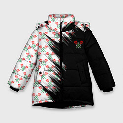 Куртка зимняя для девочки ТИКТОКЕР - PAYTON MOORMEIE, цвет: 3D-черный
