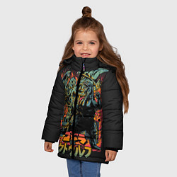 Куртка зимняя для девочки Ктулху, цвет: 3D-красный — фото 2
