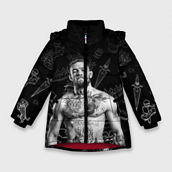 Куртка зимняя для девочки CONOR McGREGOR, цвет: 3D-красный