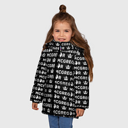 Куртка зимняя для девочки Conor McGregor, цвет: 3D-светло-серый — фото 2