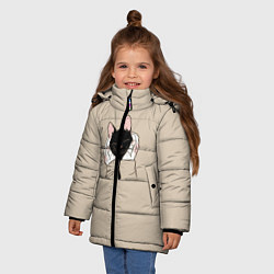 Куртка зимняя для девочки Милая кошечка, цвет: 3D-черный — фото 2