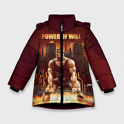 Куртка зимняя для девочки Power of will, цвет: 3D-черный