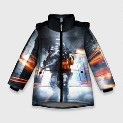 Куртка зимняя для девочки Battlefield, цвет: 3D-светло-серый