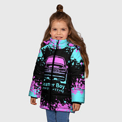 Куртка зимняя для девочки LiL PEEP НА СПИНЕ, цвет: 3D-черный — фото 2