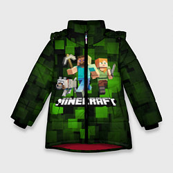Куртка зимняя для девочки Minecraft Майнкрафт, цвет: 3D-красный