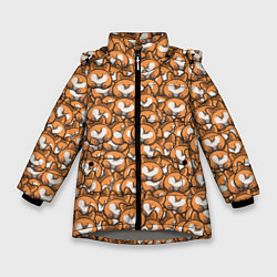 Куртка зимняя для девочки Попки Корги, цвет: 3D-светло-серый
