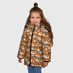 Куртка зимняя для девочки Попки Корги, цвет: 3D-светло-серый — фото 2
