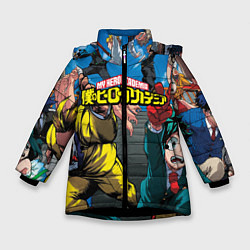 Куртка зимняя для девочки My Hero Academia все герои, цвет: 3D-черный