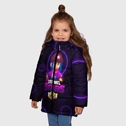 Куртка зимняя для девочки Brawl Stars Heroine Bibi, цвет: 3D-черный — фото 2