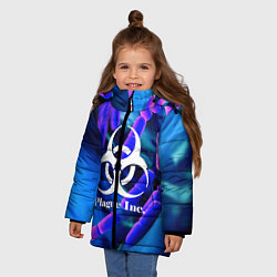 Куртка зимняя для девочки PLAGUE INC, цвет: 3D-черный — фото 2