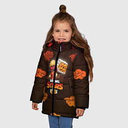 Куртка зимняя для девочки Brawl Stars Lion Dance Brock, цвет: 3D-черный — фото 2