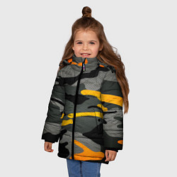 Куртка зимняя для девочки КАМУФЛЯЖ АРМЕЙСКИЙ, цвет: 3D-черный — фото 2