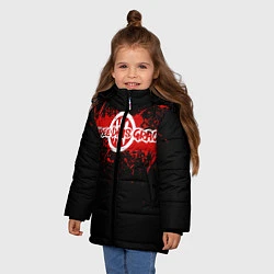 Куртка зимняя для девочки Three days grace, цвет: 3D-черный — фото 2