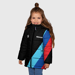Куртка зимняя для девочки БМВ Мотоспорт, цвет: 3D-светло-серый — фото 2