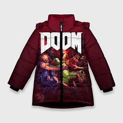 Куртка зимняя для девочки Doom, цвет: 3D-черный