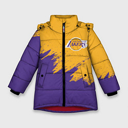 Куртка зимняя для девочки LA LAKERS, цвет: 3D-красный