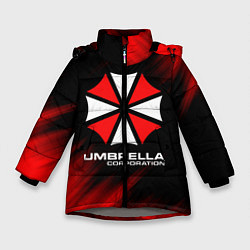 Куртка зимняя для девочки Umbrella Corporation, цвет: 3D-светло-серый