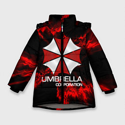Куртка зимняя для девочки UMBRELLA CORP, цвет: 3D-светло-серый