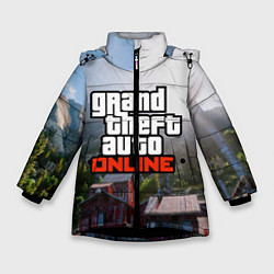 Куртка зимняя для девочки GTA Online, цвет: 3D-черный
