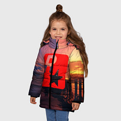 Куртка зимняя для девочки GTA ROCKSTAR, цвет: 3D-черный — фото 2
