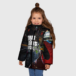 Куртка зимняя для девочки Grand Theft Auto V, цвет: 3D-черный — фото 2