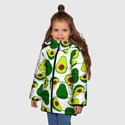 Куртка зимняя для девочки Avokado, цвет: 3D-черный — фото 2