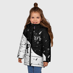 Куртка зимняя для девочки ЪУЪ, цвет: 3D-светло-серый — фото 2